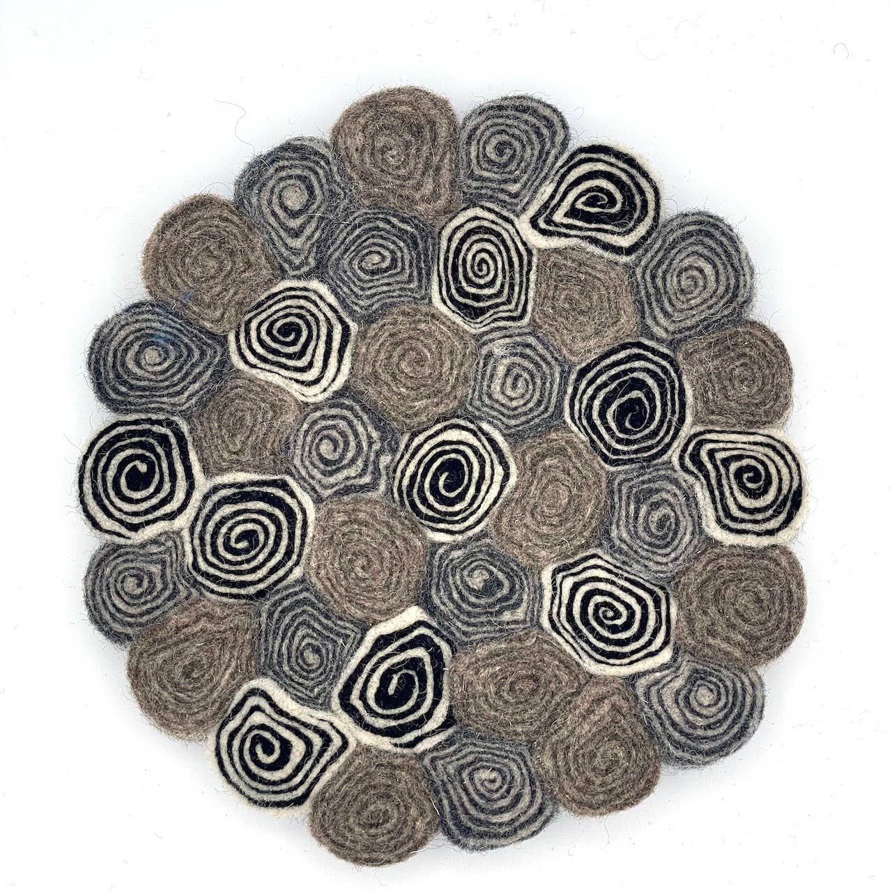 Neutral Felt Swirl Trivet