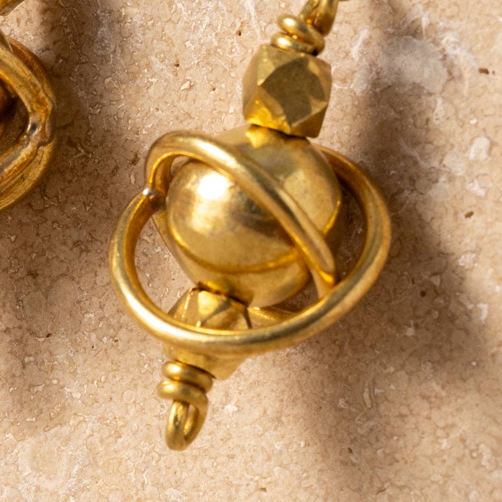 Atma Brass Globe Earrings