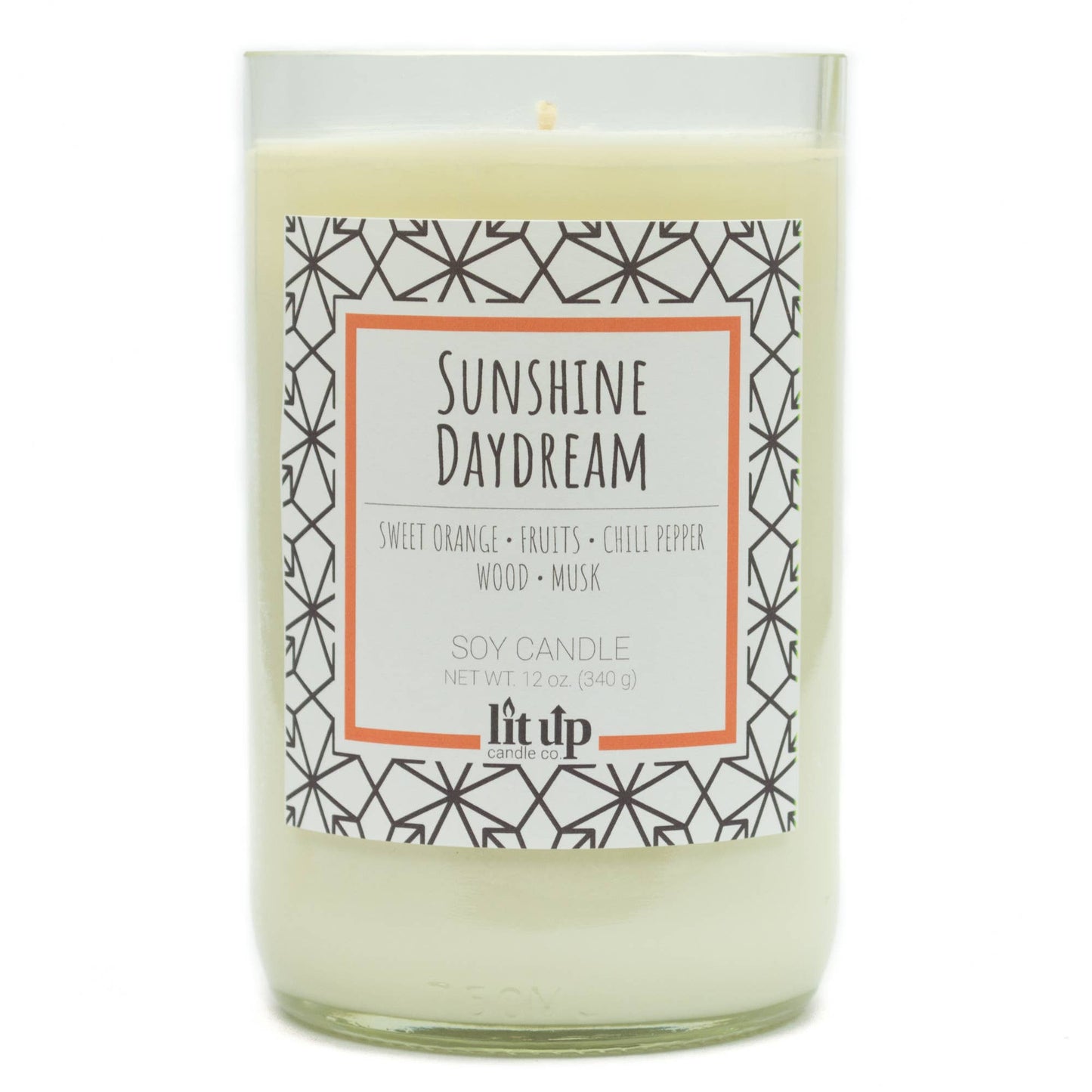 Sunshine Daydream 12 oz. soy candles in wine bottles