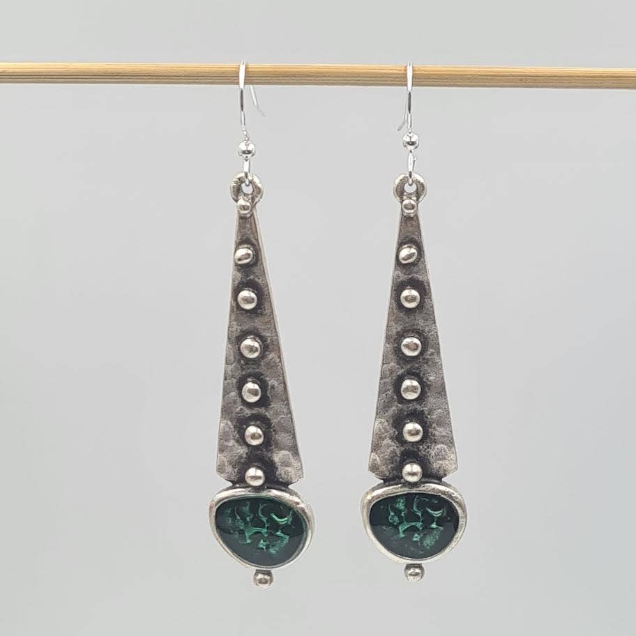 Celestial Talisman Enamel Earrings