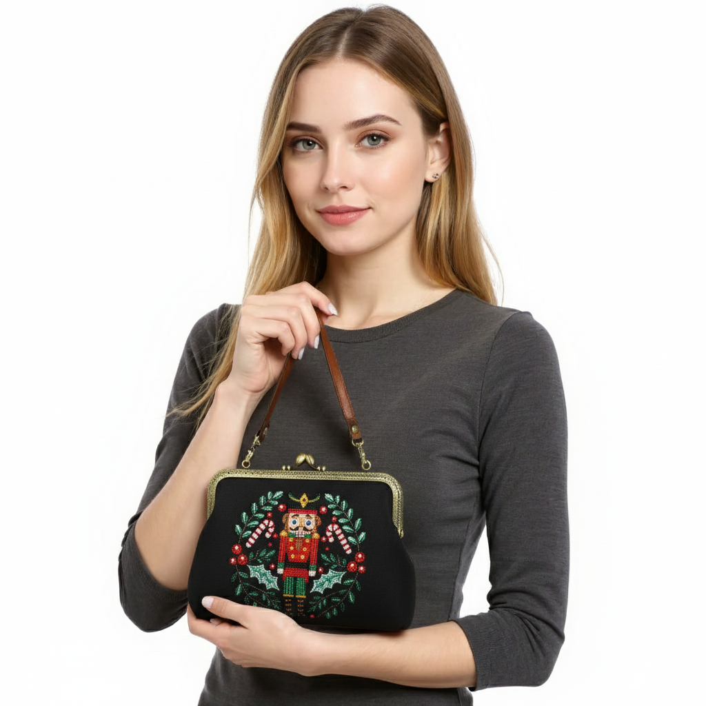 Nut Cracker Kiss Lock Bag