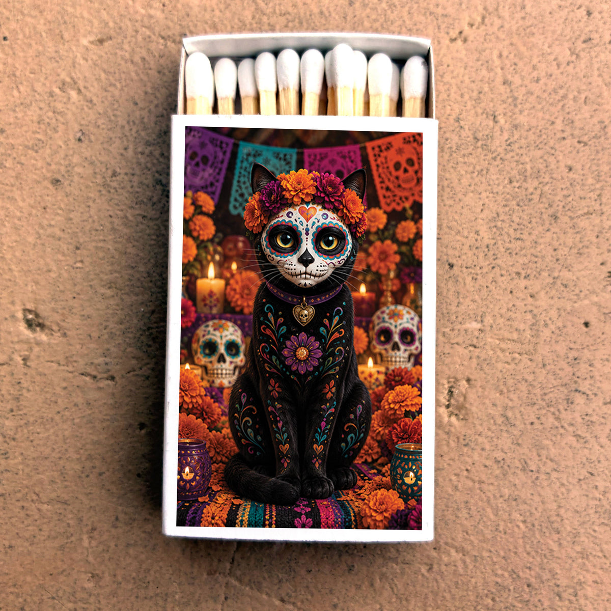 Day of the Dead Cat Matches