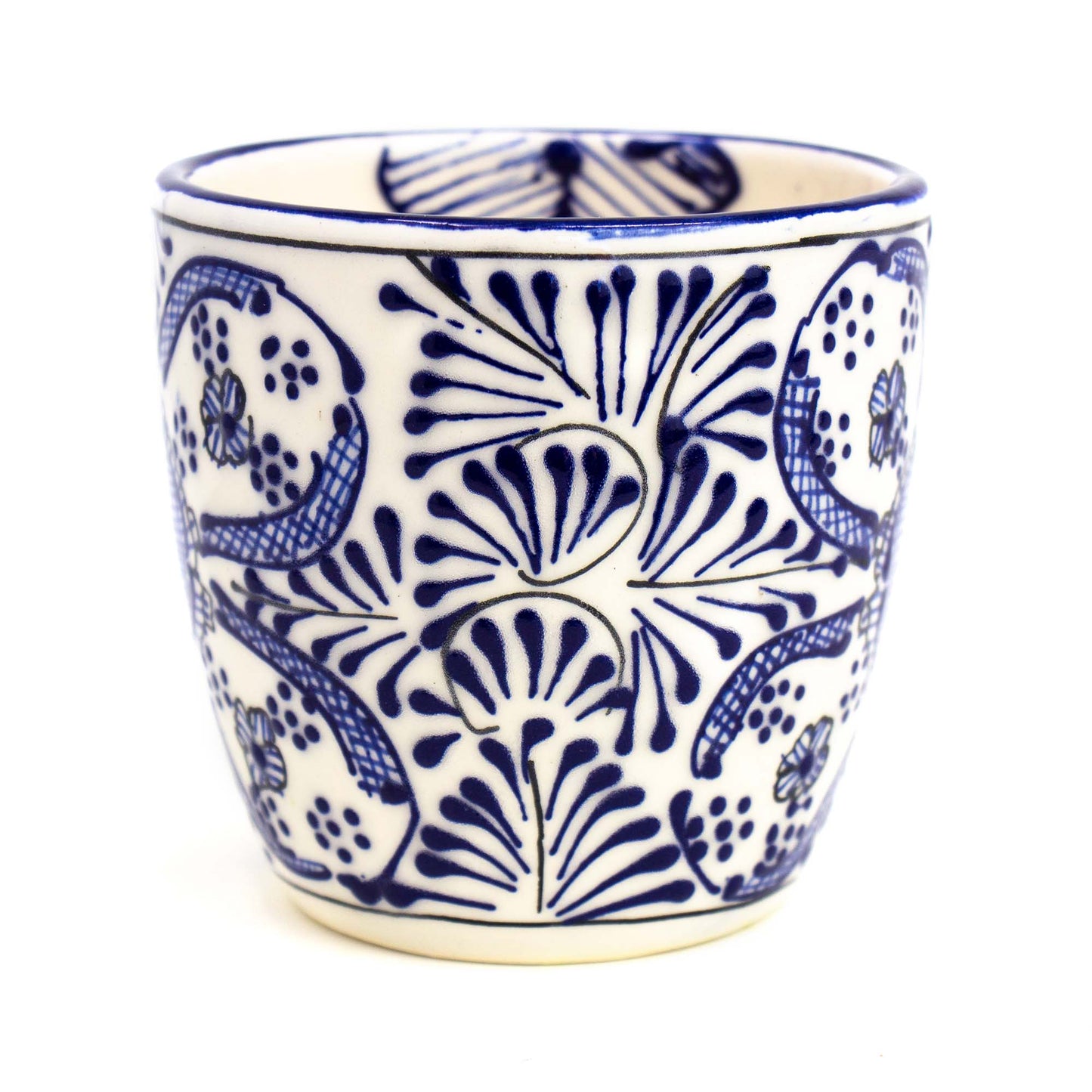 Encantada Handmade Pottery Mug - Blue Flower