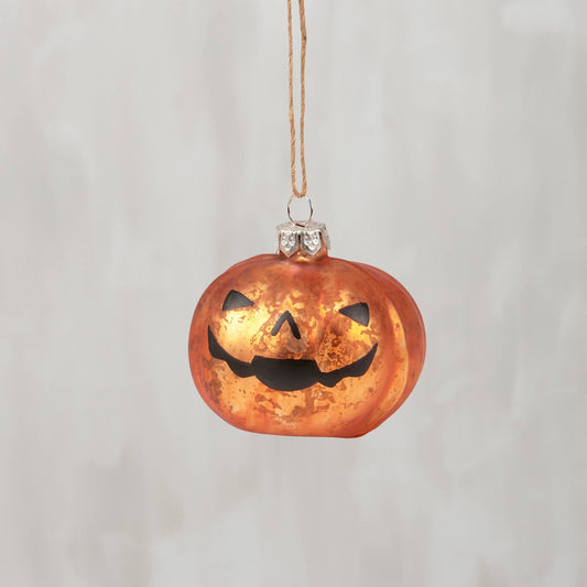 Glass Jack-o-Lantern Ornament