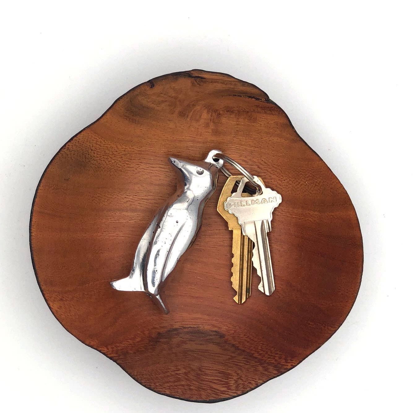 Recycled Aluminum Penguin Keychain