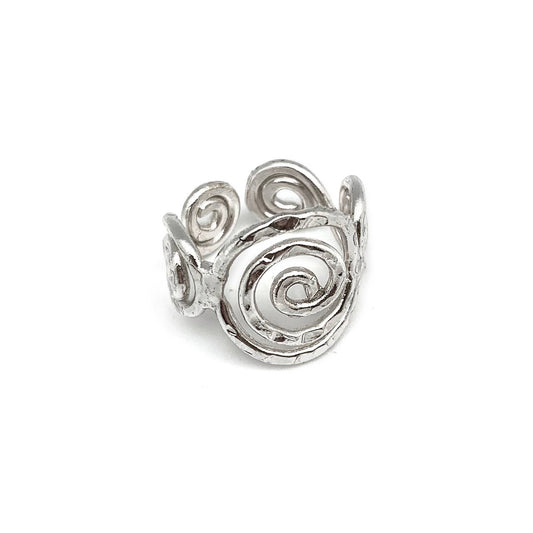 Spiral Circles Adjustable Ring