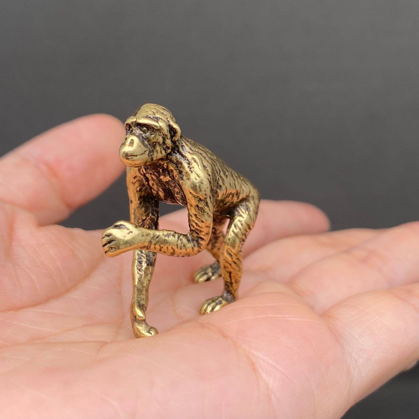 Brass Orangutan Figurine