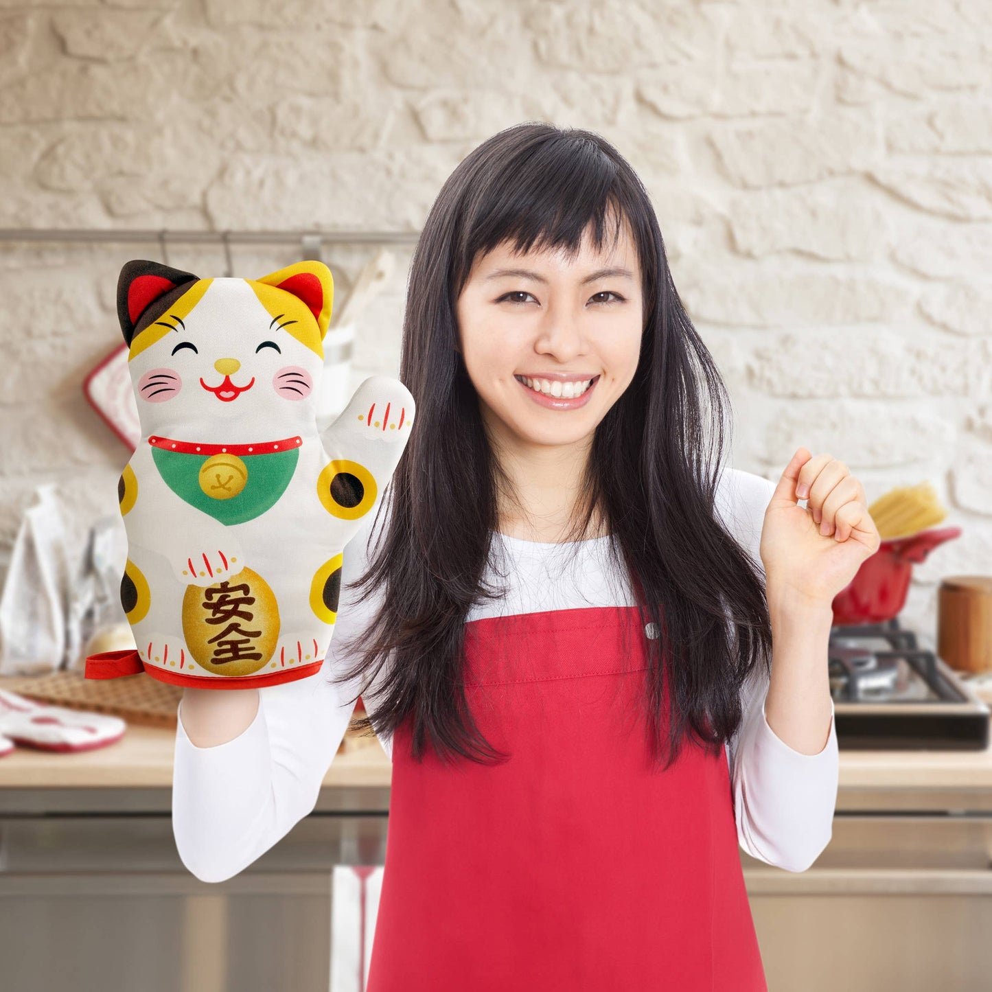 Feline Lucky Oven Mitt