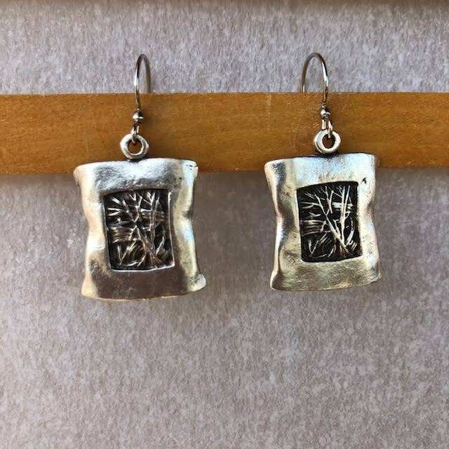 Framed Wire-wrap Earrings