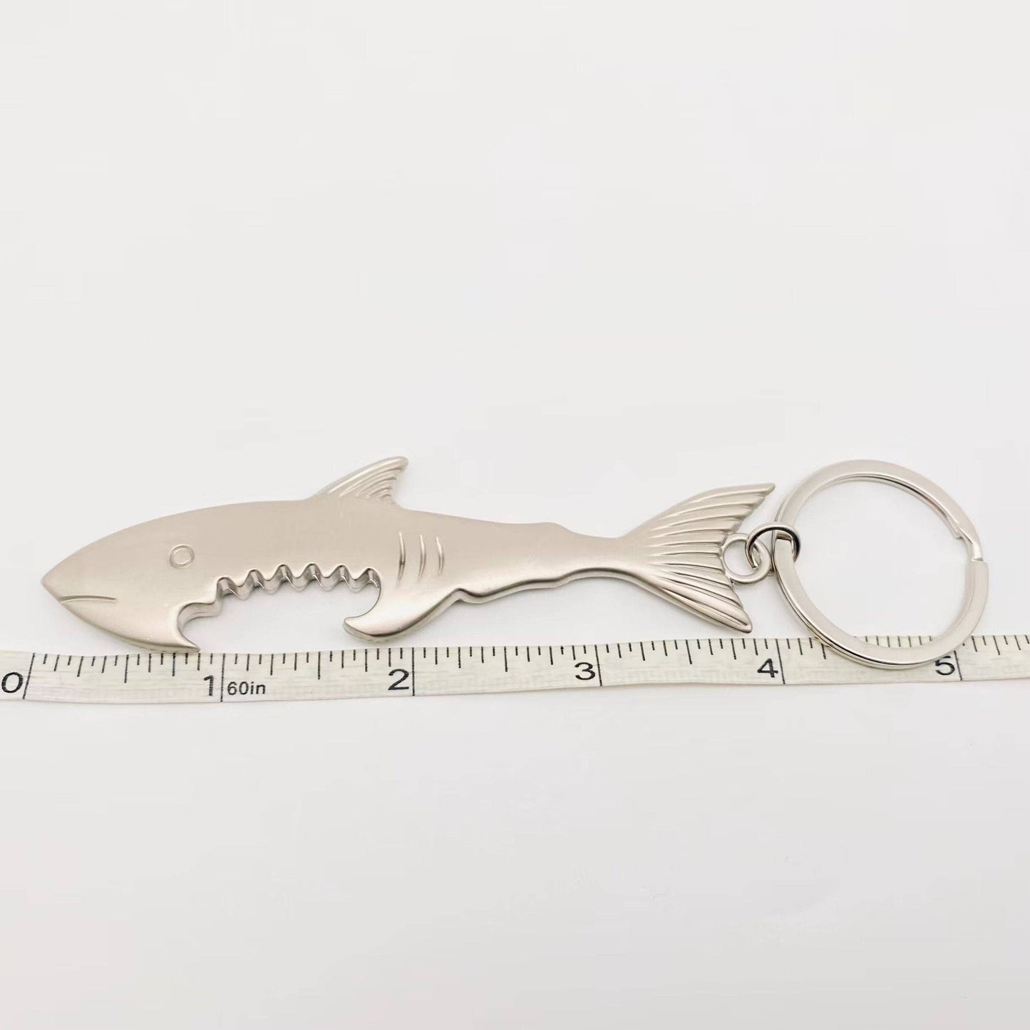 Shark Shaped Bottle Opener Keychain