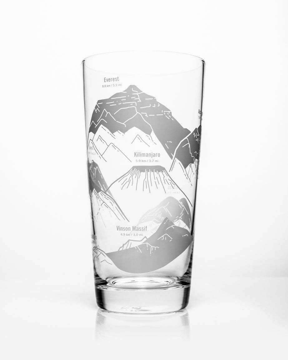 Mountain Peaks of the World Beer Glass