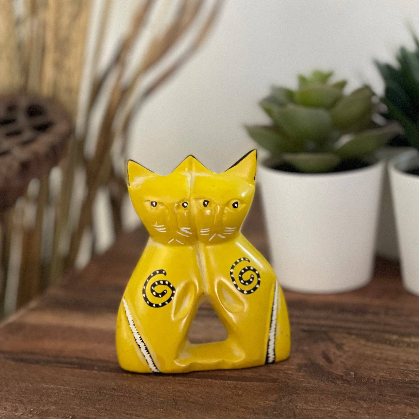 Orange Soapstone Lovey Cats