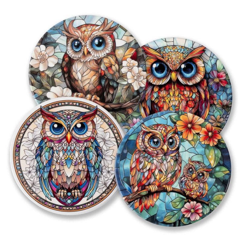 Ceramic Owl Coasters