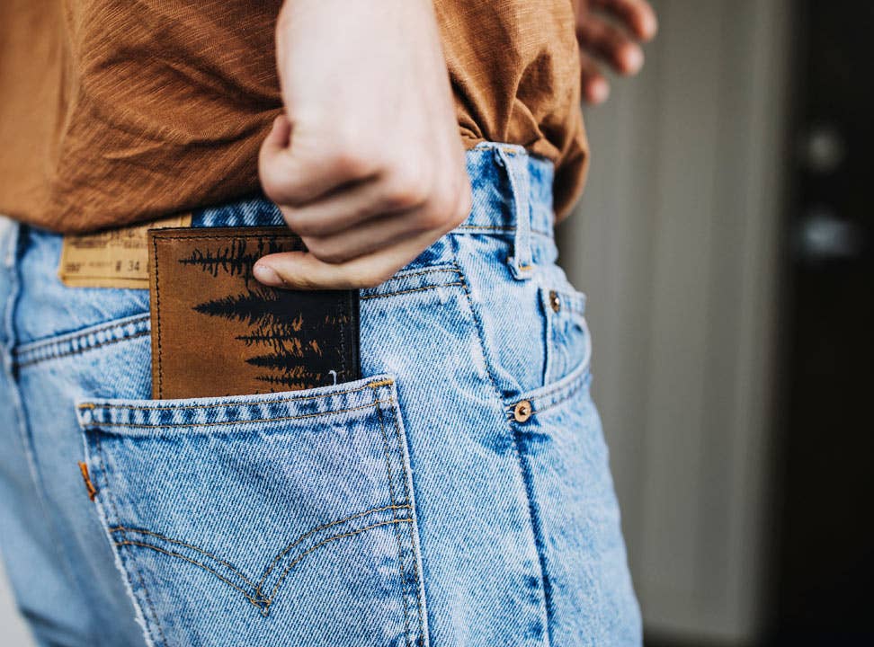 Robots Printmaker Leather Wallet