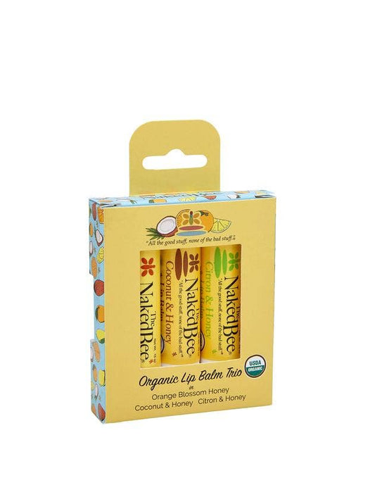 Organic Lip Balm Gift Set 3 Pack