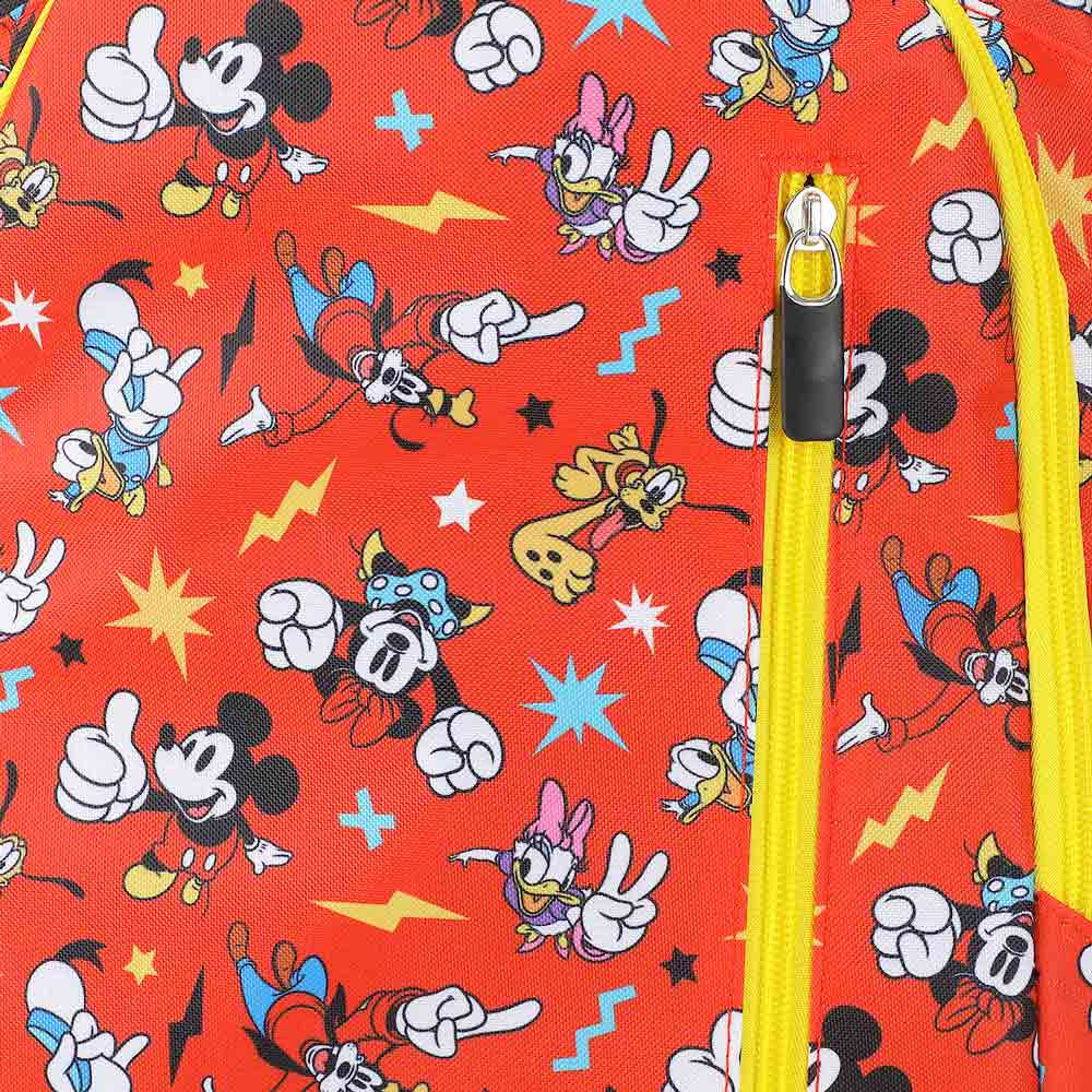 Disney Mickey Mouse Red AOP Print 14-inch Youth Backpack & Insulated Lunch Kit Set