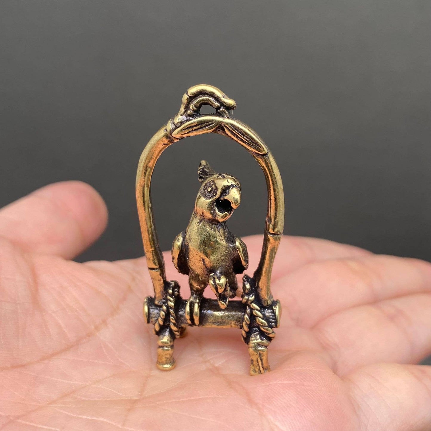 Brass Parrot Figurine