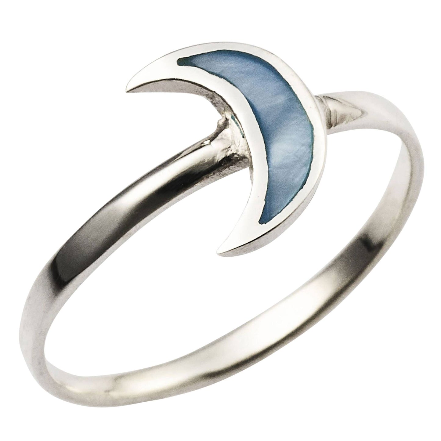 Crescent Moon Sterling Silver RIng