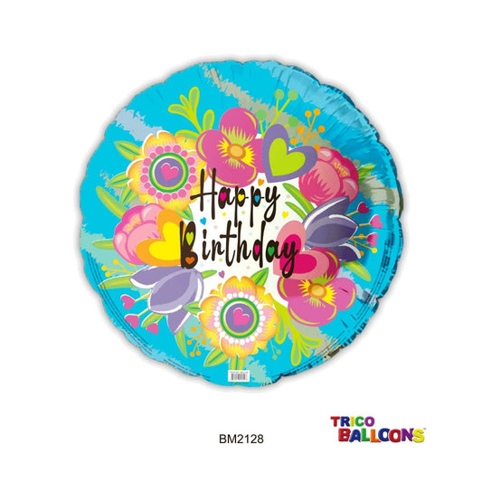 18" Happy Birthday Mylar Balloon