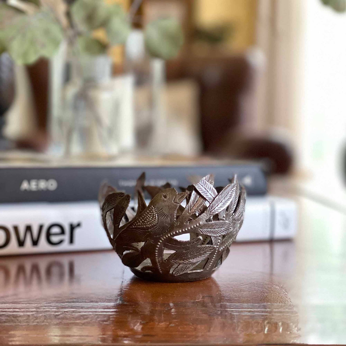 Haitian Metal Drum Bird Bowl