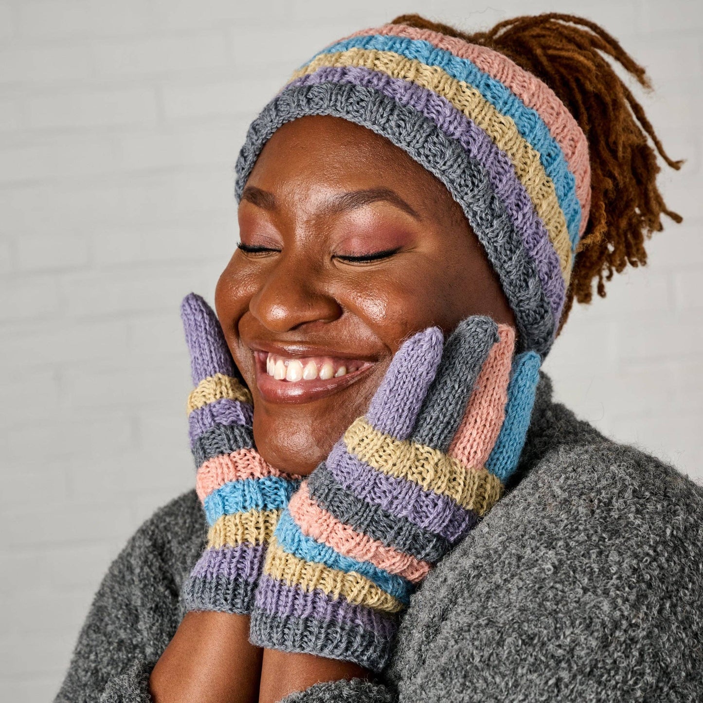 Pastel Stripes Wool Headband