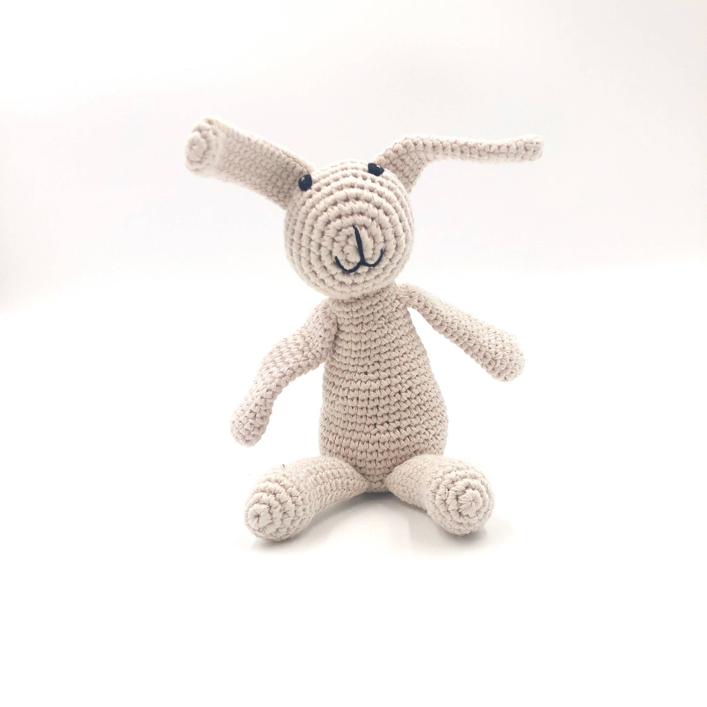 Handmade Sweet “My First Bunny” Baby Rattle – Organic Cotton