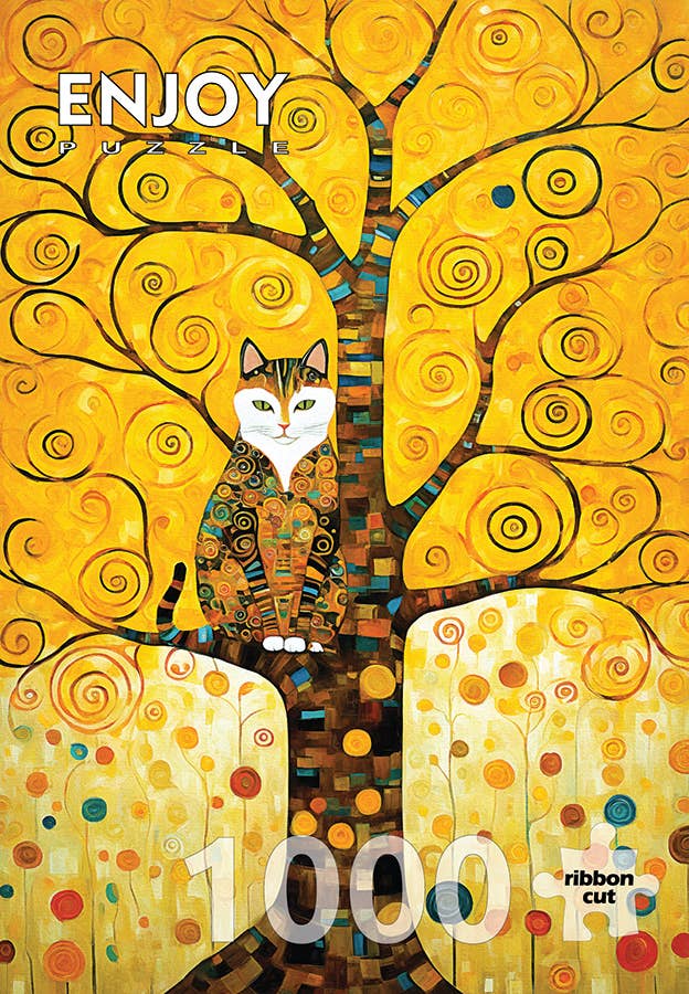Klimt: Cat in the Tree of Life 1000-Piece Puzzle