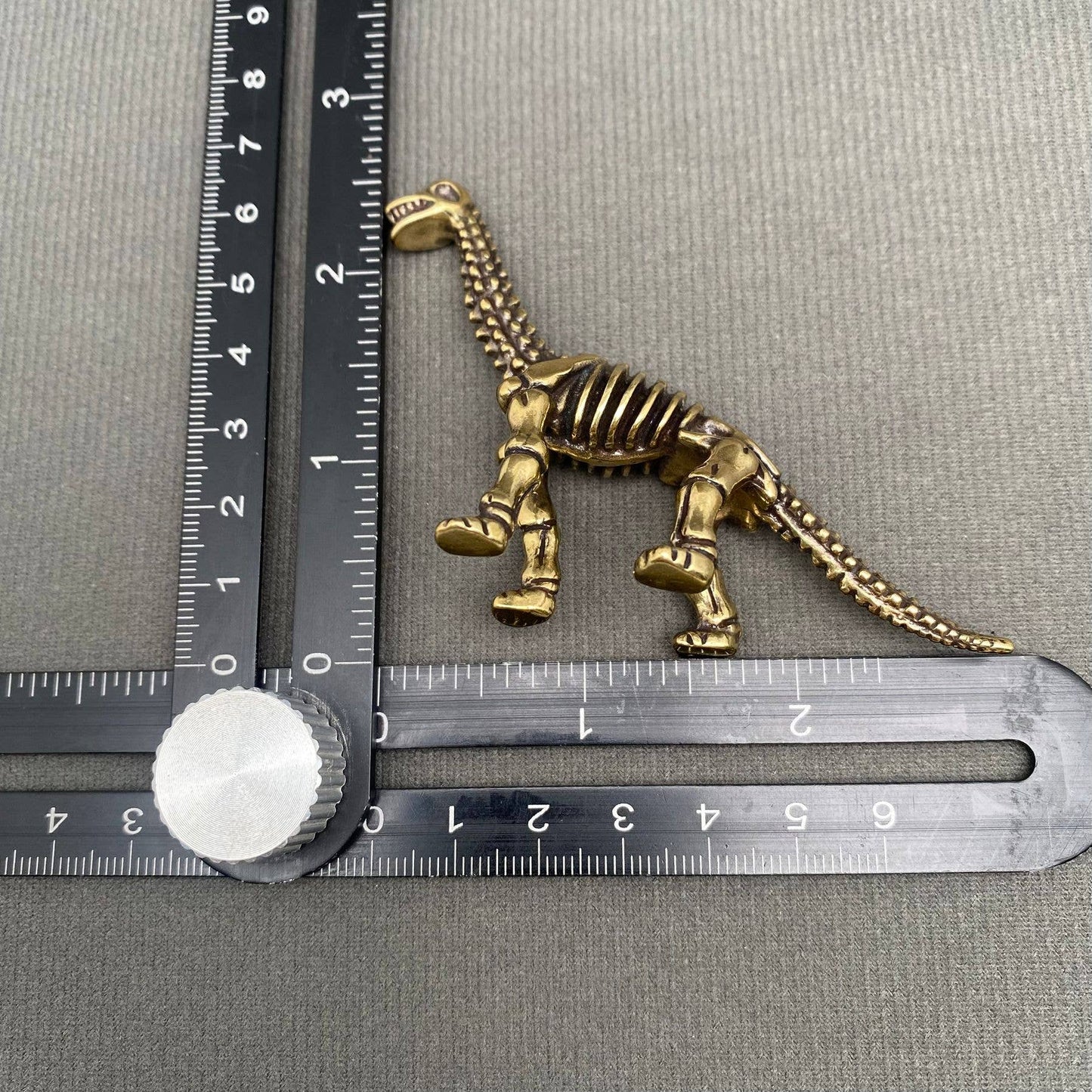 Brass Brachiosaurus Skeleton Figurine
