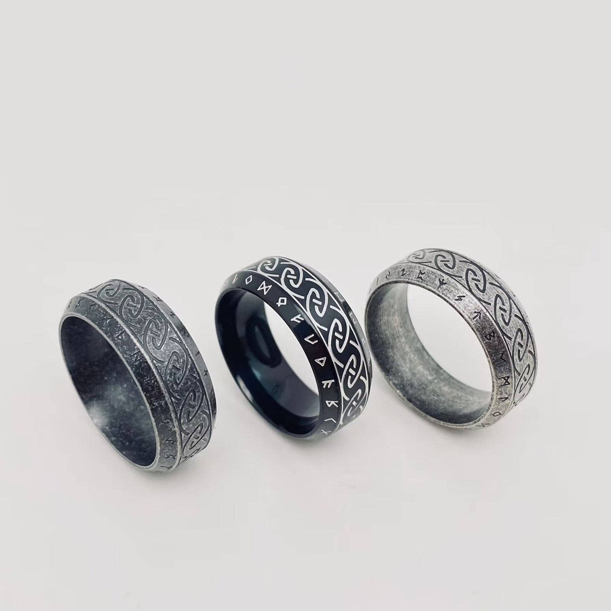 Vintage Viking Rune Stainless Steel Ring