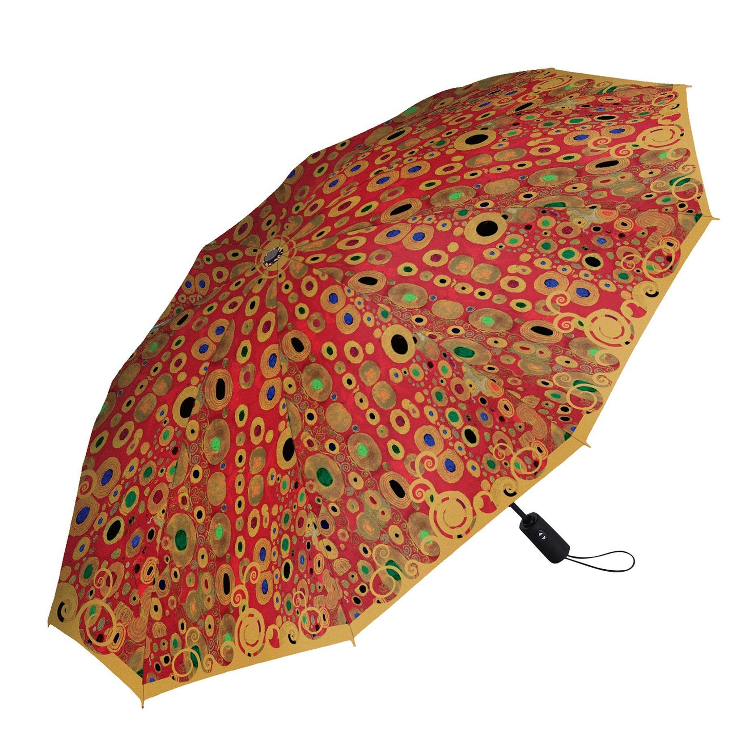 Klimt "Hope II" Red Folding Travel Umbrella