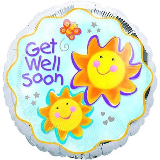 18" Get Well Soon Mylar Balloon