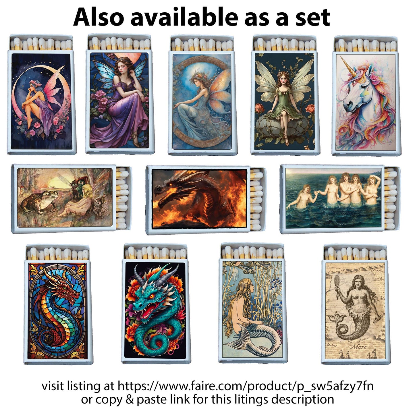 Fantasy Dragon Decorative Matches