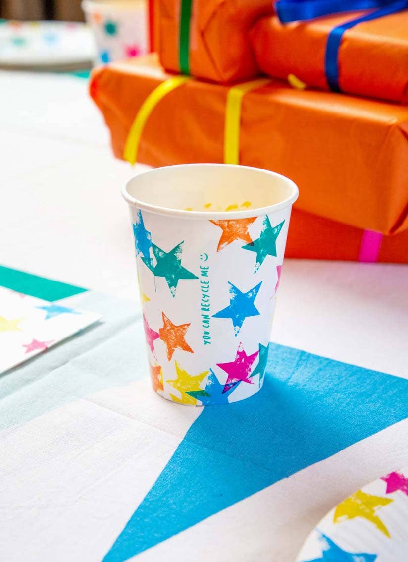 Birthday Brights Star, Home Recyclable Paper Cup With Card