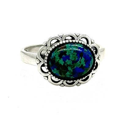 Azurite and Sterling Silver Ring