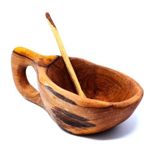 Reclaimed Olive Wood Salt Pot