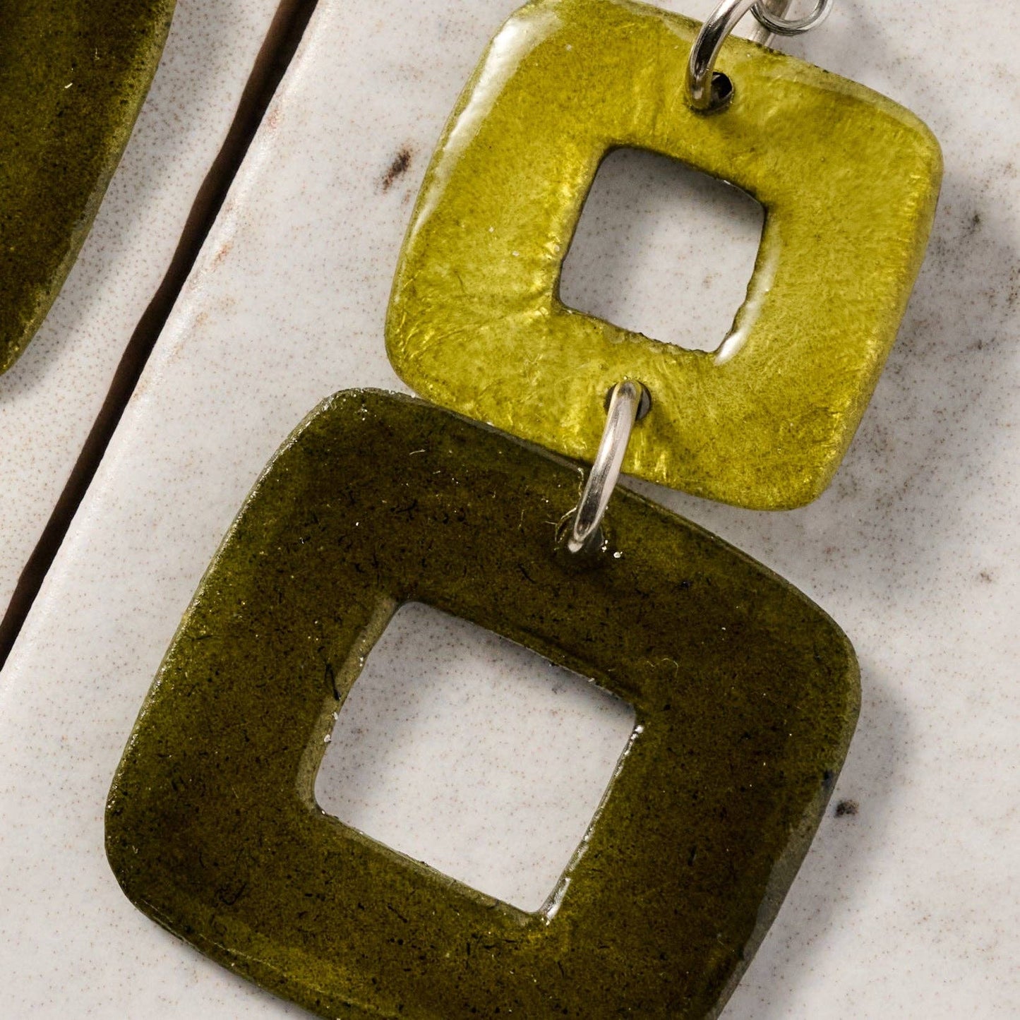 Maja Square Capiz Earrings