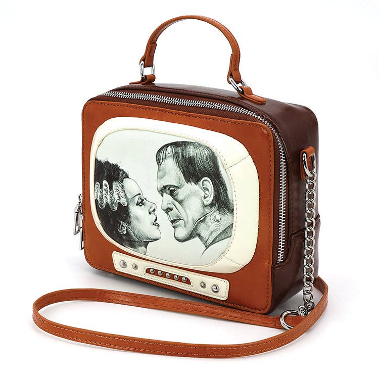 Frankenstein and Bride TV Set Handbag