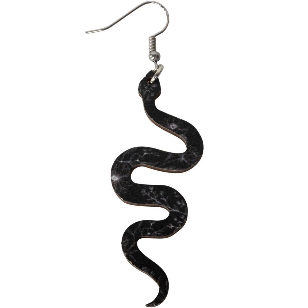 Snake Wood Earrings