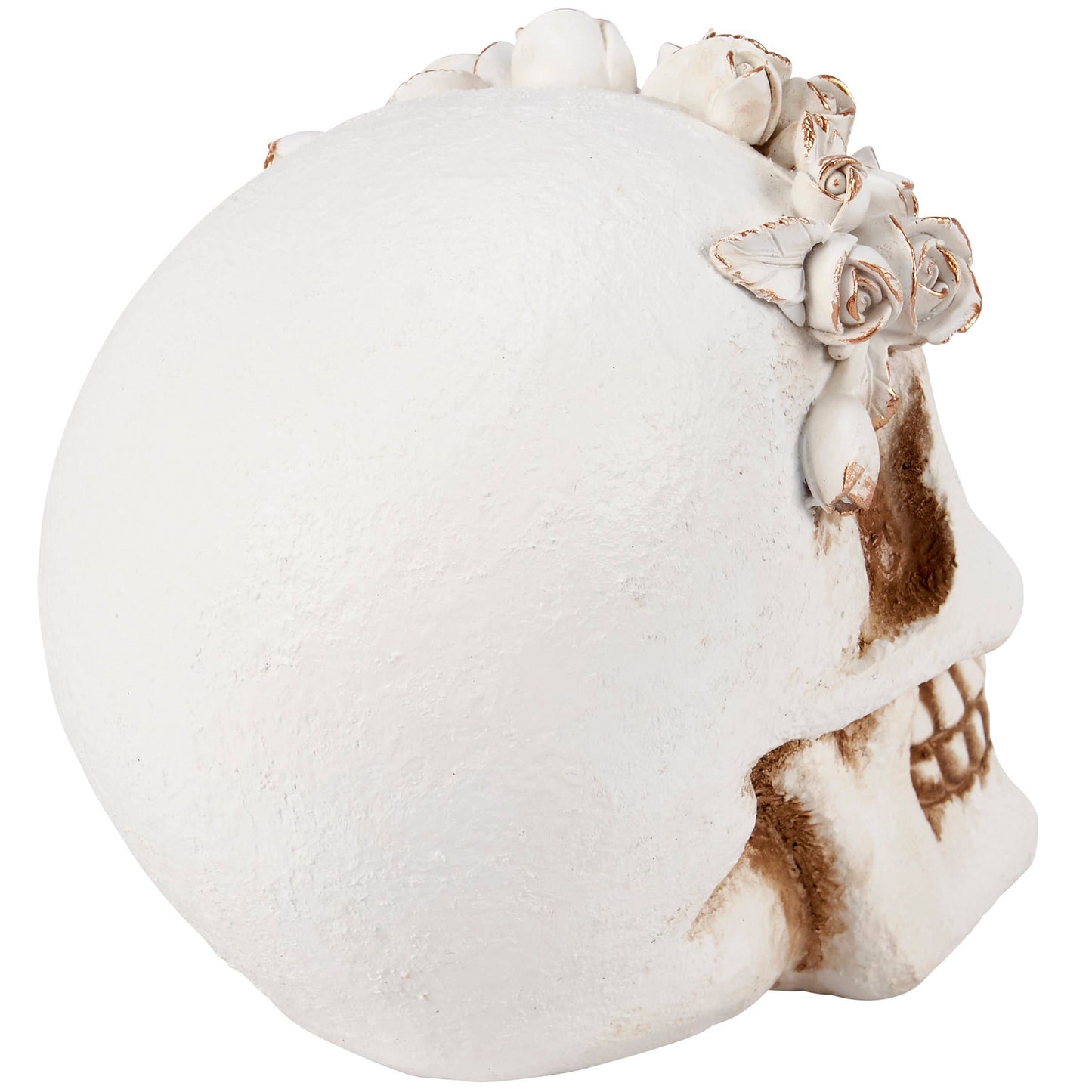 Floral Skull Figurine
