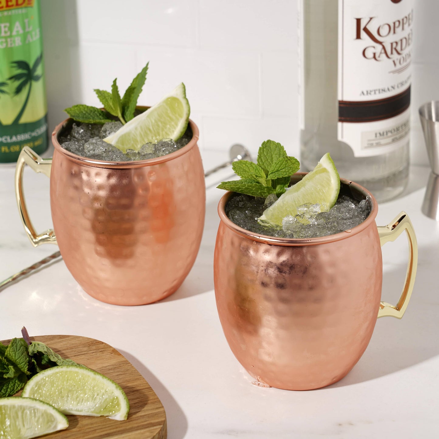 Hammered Copper-Plated Moscow Mule Mugs - Set of 2