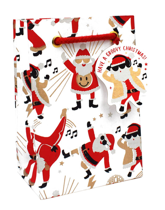 Rockin' Santa Small Gift Bag