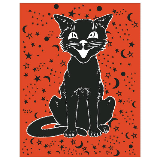 Vintage Halloween Cat Magnet