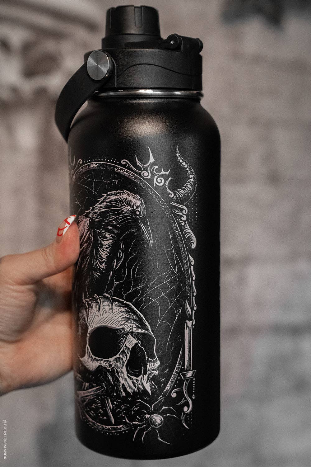 Death Raven 32 Oz Water Bottle