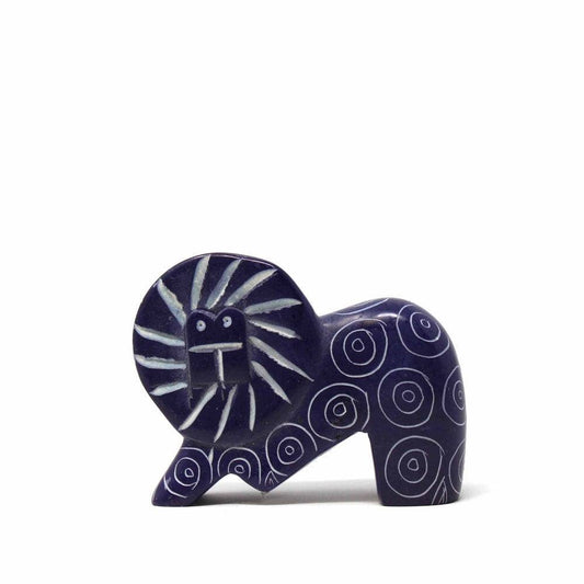 Soapstone Dark Blue Lion