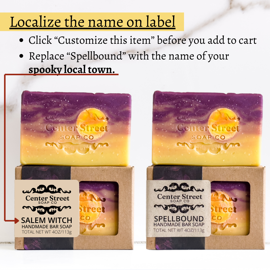 Spellbound Customizable Halloween Handmade Bar Soap - 4oz