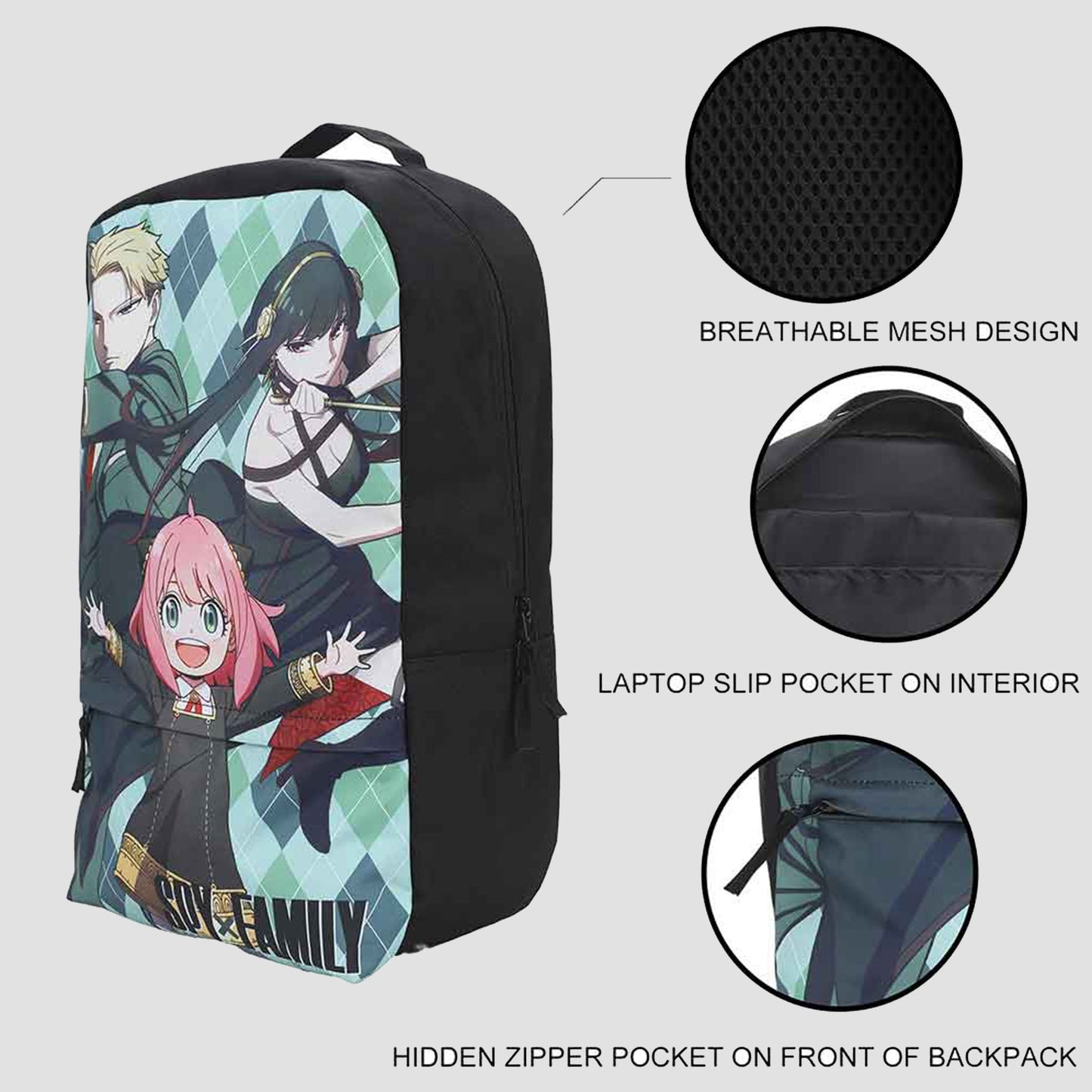 Spy x Family Forger Family Sublimated Laptop Backpack