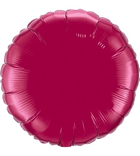 18" Burgundy Circle Foil Balloons