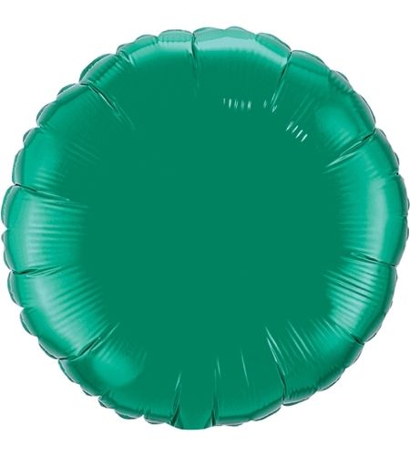 18" Emerald Green Circle Foil Balloons