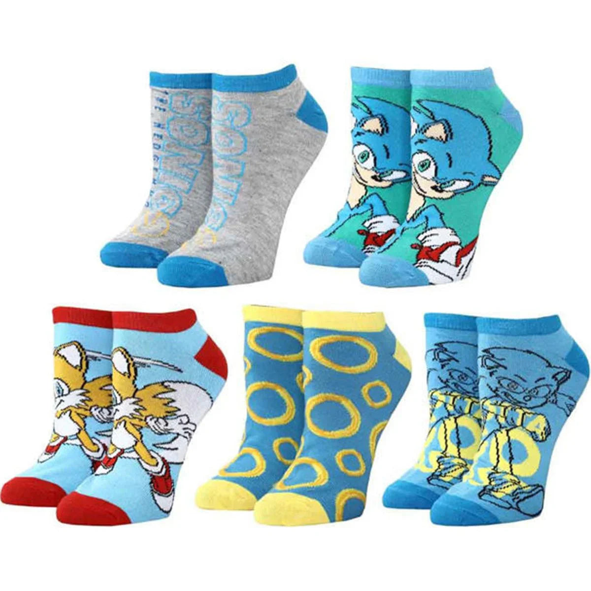 Sonic the Hedgehog Ankle Socks 5 Pack