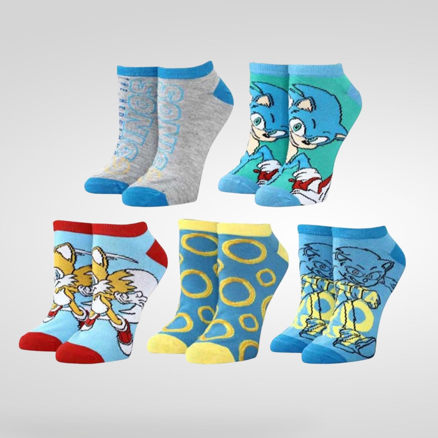 Sonic the Hedgehog Ankle Socks 5 Pack